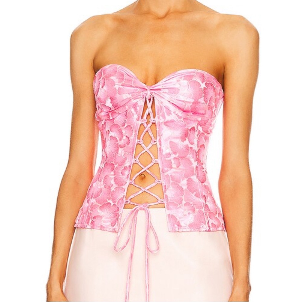Tie Up Bustier in Pink